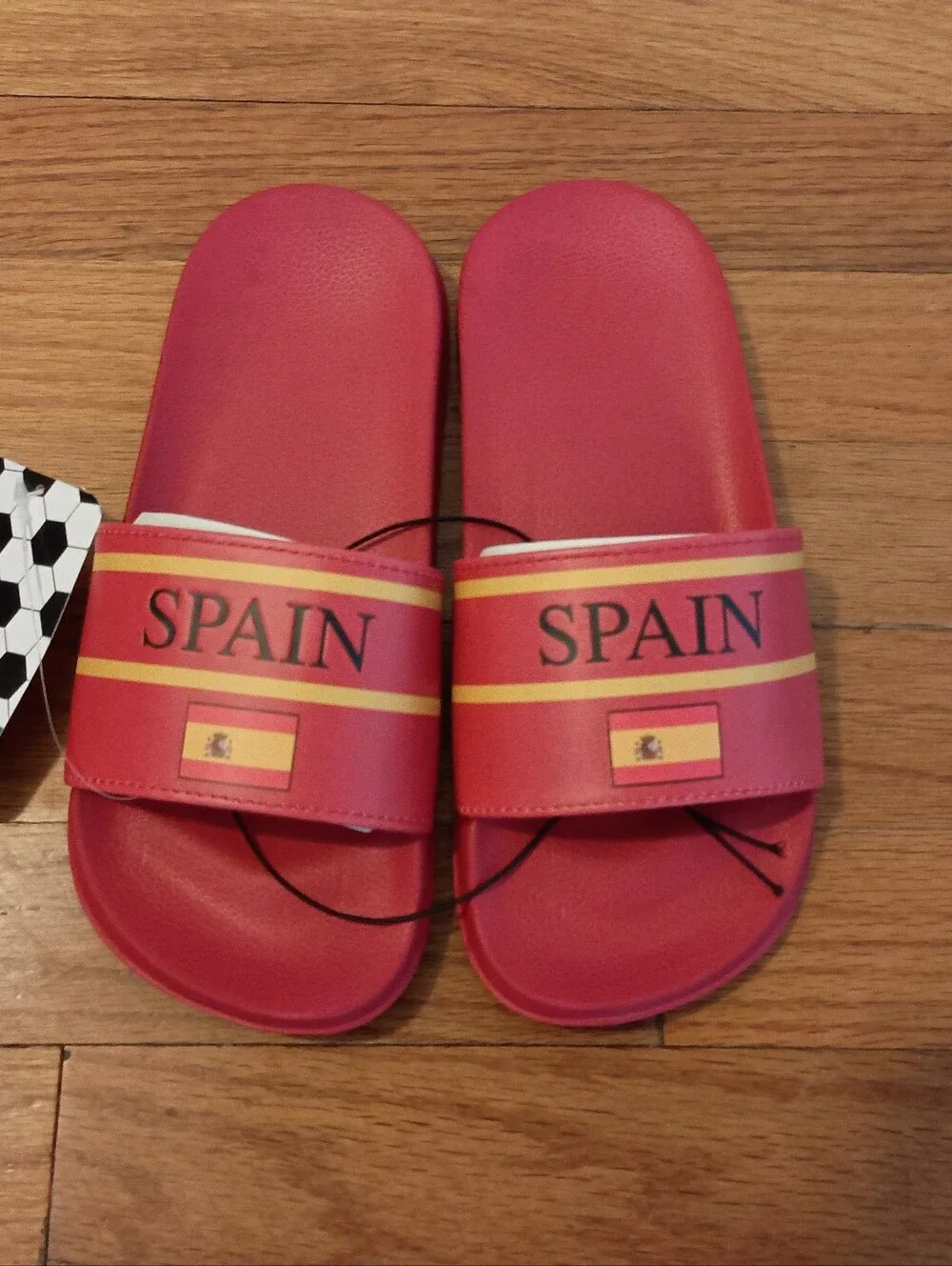 NEW Spain Red Kids Slide Sandals 2/3